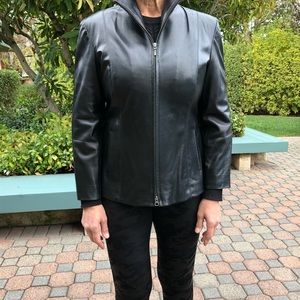 Burberry Black Leather Jacket